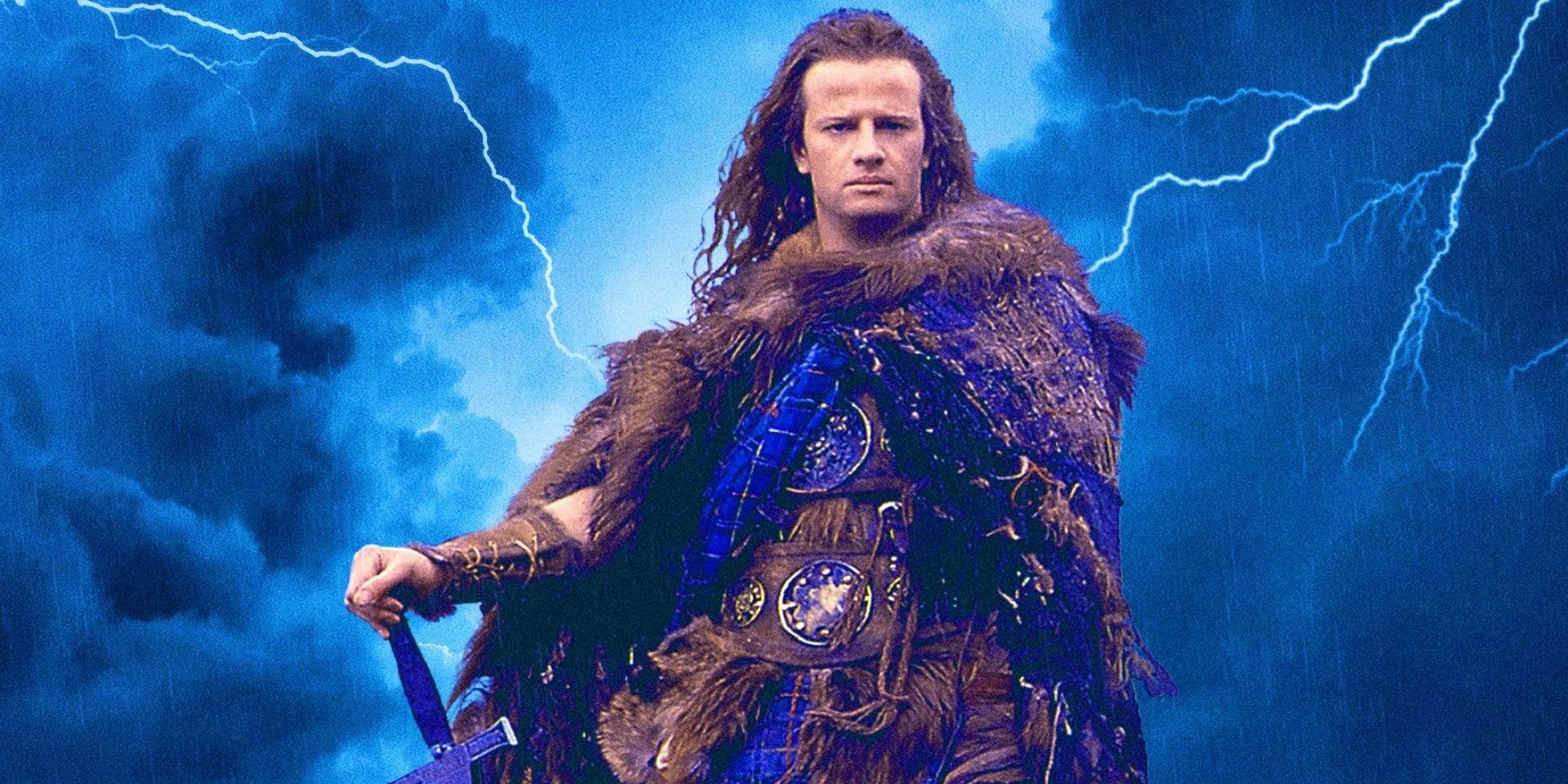 Christopher Lambert ca Highlander in fata fulgerului